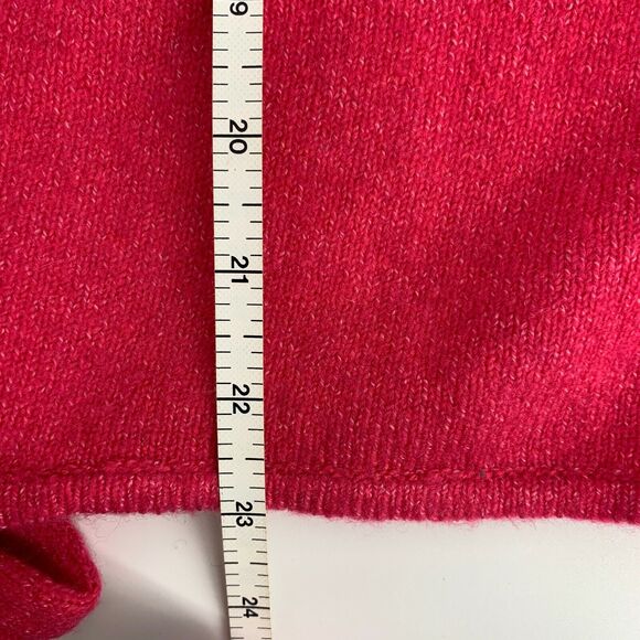 LOFT front knot wool blend mock neck pink sweater, size M NWT - Picture 8 of 11